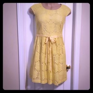 Yellow lace dress